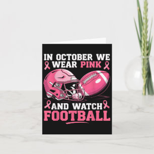 Tarjeta En Octubre Nosotros Vestimos Fútbol Rosa Concienci