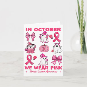 Tarjeta En Octubre Nosotros Vestimos Rosa Cáncer De Mama L