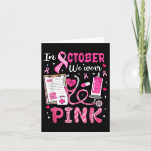 Tarjeta En Octubre Nosotros Vestimos Rosa Conciencia Del C
