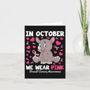 Tarjeta En Octubre Nosotros Vestimos Rosa Conciencia del C
