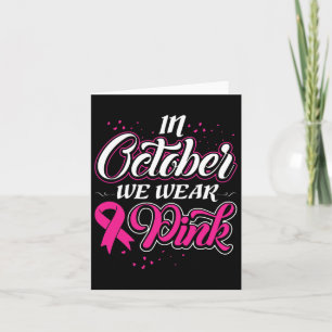 Tarjeta En Octubre, Usamos Awaren Por El Cáncer De Mama De