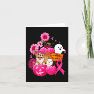 Tarjeta En Octubre, Usamos Cance De Perro Chihuahua Rosa