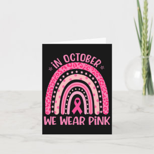 Tarjeta En Octubre Usamos Cáncer De Mama Arcoiris De Boho