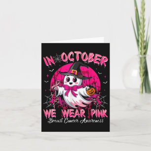 Tarjeta En Octubre Usamos Cáncer De Mama De Bruja Rosa