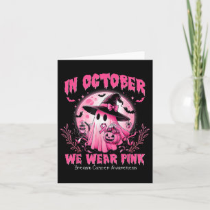 Tarjeta En Octubre Usamos Cáncer De Mama De Bruja Rosa