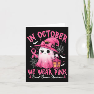 Tarjeta En Octubre Usamos Cáncer De Mama De Bruja Rosa