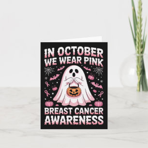 Tarjeta En Octubre Usamos Cáncer De Mama De Bruja Rosa