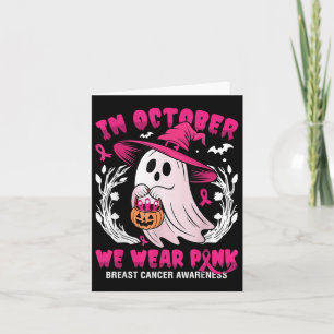 Tarjeta En Octubre Usamos Cáncer De Mama De Bruja Rosa