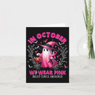 Tarjeta En Octubre Usamos Cáncer De Mama De Bruja Rosa