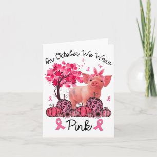 Tarjeta En Octubre Usamos Cáncer De Mama De Cerdo De Cinta