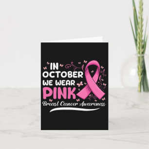 Tarjeta En Octubre Usamos Cáncer De Mama De Cinta Rosa