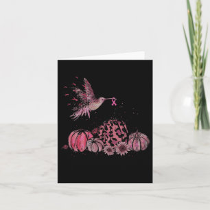 Tarjeta En Octubre Usamos Cáncer De Mama De Colibrí Rosa