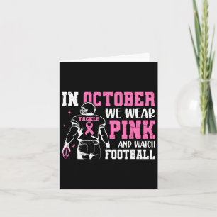 Tarjeta En Octubre Usamos Cáncer De Mama De Fútbol Rosado