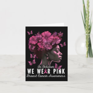 Tarjeta En Octubre Usamos Cáncer De Mama De Mujer Negra Ro