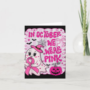 Tarjeta En Octubre, Usamos Cáncer De Mama Ghost De Camisa