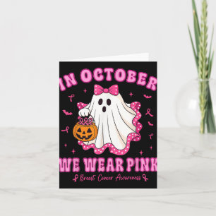 Tarjeta En Octubre, Usamos Cáncer De Mama Ghost De Camisa
