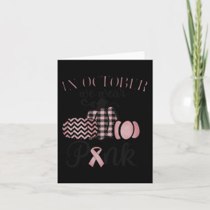 Tarjeta En Octubre Usamos Cáncer De Mama Rosado