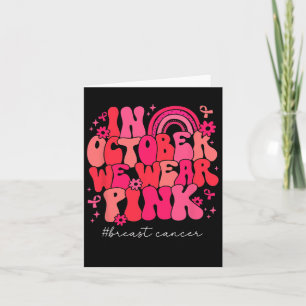 Tarjeta En Octubre Usamos Cáncer De Mama Rosado Groovy