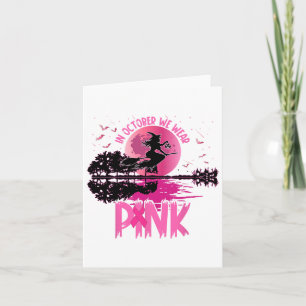 Tarjeta En Octubre Usamos Cinta Rosa Bruja Halloween Bre