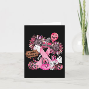 Tarjeta En Octubre Usamos Cinta Rosa Fantasma Halloween Br