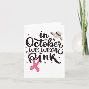 Tarjeta En Octubre Usamos Conciencia Rosa Del Cáncer De Ma