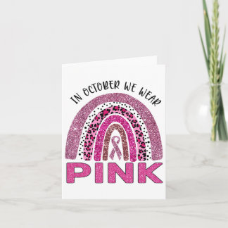 Tarjeta En Octubre Usamos El Cáncer De Mama Arcoiris Rosad