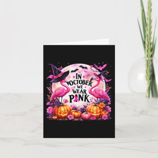 Tarjeta En Octubre Usamos El Hal Rosa Flamingo Para El Cán (Anverso)