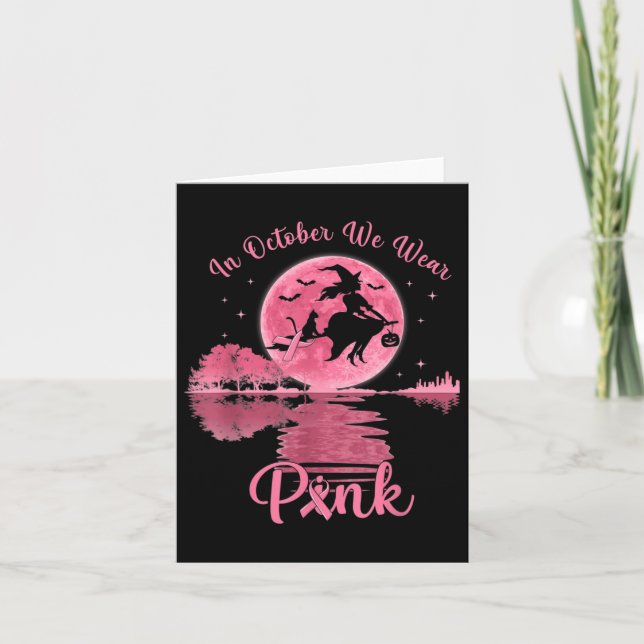 Tarjeta En Octubre Usamos El Pescado Rosa Del Cáncer De Ma (Anverso)