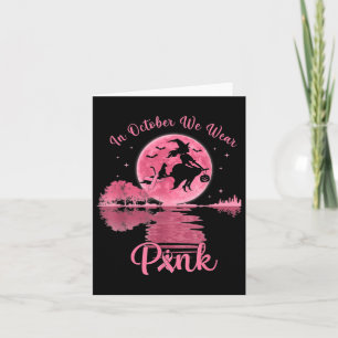 Tarjeta En Octubre Usamos El Pescado Rosa Del Cáncer De Ma