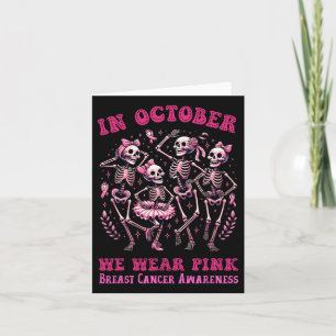 Tarjeta En Octubre Usamos Esqueletos De Baile Rosa C