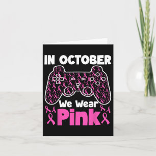Tarjeta En Octubre Usamos Niños Con Cáncer De Mama Rosa