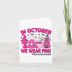 Tarjeta En Octubre Usamos Nk Cáncer De Mama Almuerzo Escol