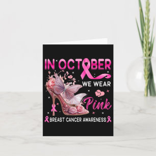 Tarjeta En Octubre Usamos Rosa Para Los Awarenes Del Cánce