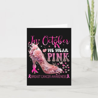 Tarjeta En Octubre Usamos Rosa Para Los Awarenes Del Cánce