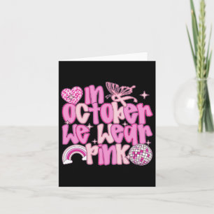 Tarjeta En Octubre Usamos Tee De Conciencia Rosa