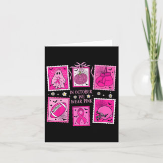Tarjeta En Octubre Usamos Una Estampilla De Cáncer De Mama