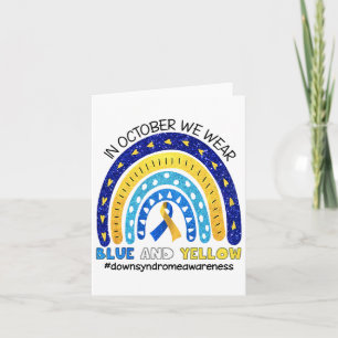 Tarjeta En Octubre Vivimos El Síndrome A De Down Azul Y Am