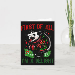 Tarjeta En primer lugar, soy un delantal enfurecido y sórd