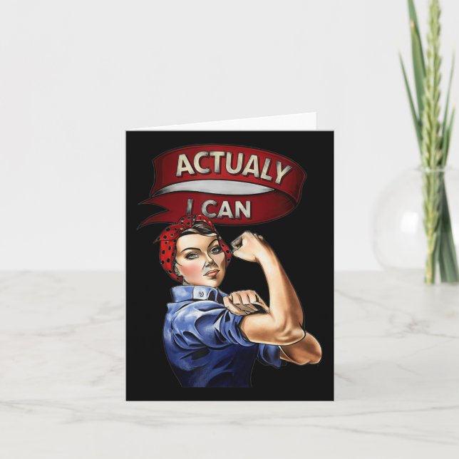 Tarjeta En Realidad Puedo Rosie The Riveter Feminist Rosey (Anverso)