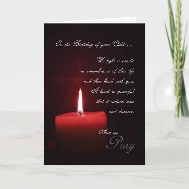 Tarjeta En recuerdo de las velas de cumpleaños del niño (Anverso)