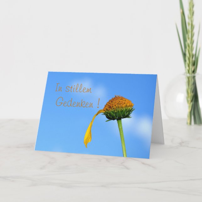 Tarjeta En recuerdo silencioso (Anverso)