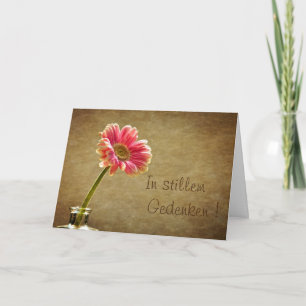 Tarjeta En recuerdo silencioso - con un dicho de la Biblia