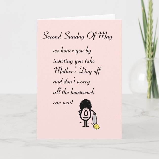 Tarjeta En segundo lugar domingo de mayo (Anverso)