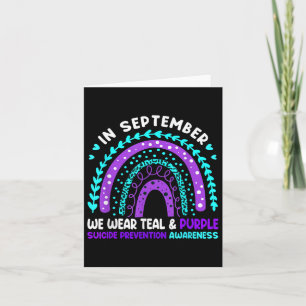 Tarjeta En Septiembre, Usamos Awa De Suicidio Púrpura.