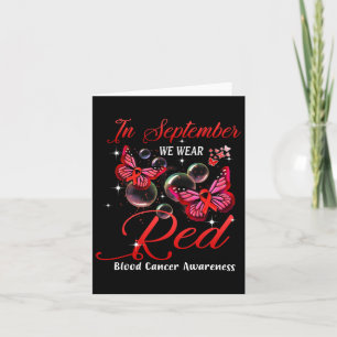 Tarjeta En Septiembre Usamos Cáncer De Sangre De Mariposa