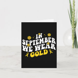 Tarjeta En Septiembre Usamos Cáncer Infantil De Oro Groovy