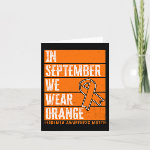 Tarjeta En Septiembre Usamos Conciencia Sobre Leucemia Nar