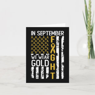 Tarjeta En Septiembre Usamos El Oro De Los EEUU Cáncer De