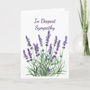 Tarjeta En Sincero Pésame Lila Púrpura Flor de Jardín