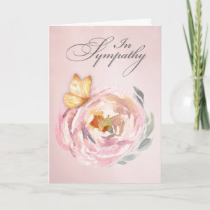 Tarjeta En Solidaridad Mariposa suave sobre el Rosa